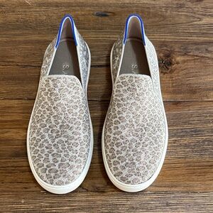 Rothy's tan leopard Slip-On shoes
